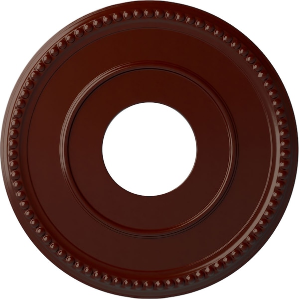 Ekena Millwork Bradford Ceiling Medallion (Canopies up to 6 5/8"), 12 1/2"OD x 3 7/8"ID x 3/4"P, Brushed Mahogany CM12BRBMF - main